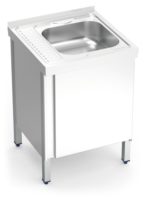 Fregadero con puerta abatible escurridor izquierda Serie 6.6 Compact Fricosmos 600x600 mm