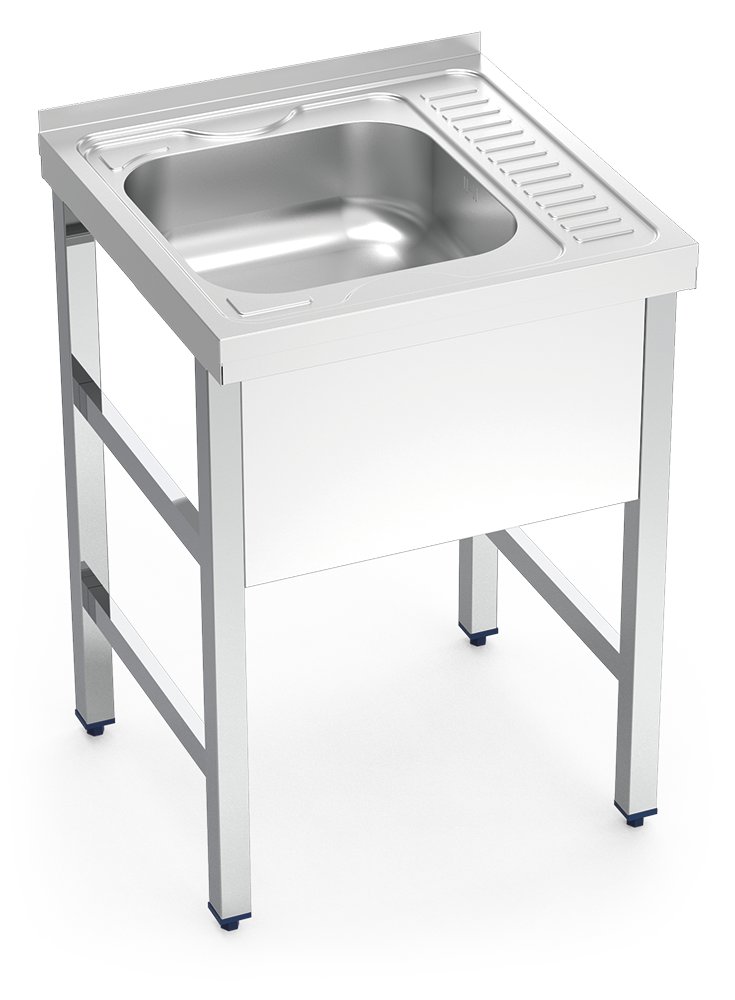 Fregadero con soporte escurridor derecha Serie 6.6 Compact Fricosmos 600x600 mm