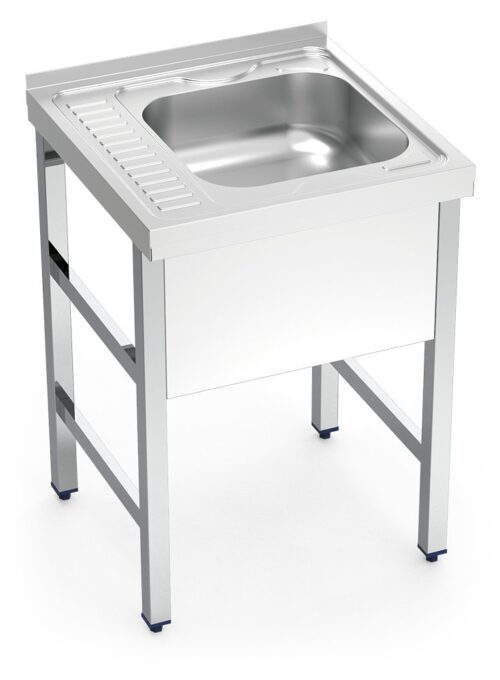 Fregadero con soporte escurridor izquierda Serie 6.6 Compact Fricosmos 600x600 mm