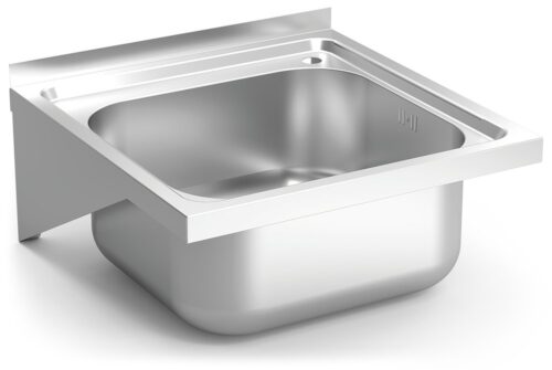 Fregadero inox colgante con cartelas serie 450 1 cubeta Fricosmos 450x450 mm