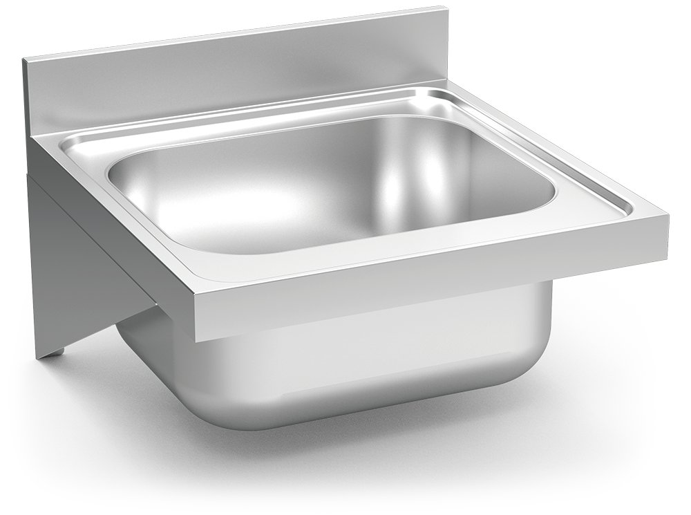 Fregadero inox colgante con cartelas serie 600 1 cubeta Fricosmos 600x600 mm