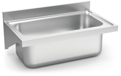 Fregadero inox colgante con cartelas serie 600 1 cubeta gran capacidad Fricosmos 1000x600 mm