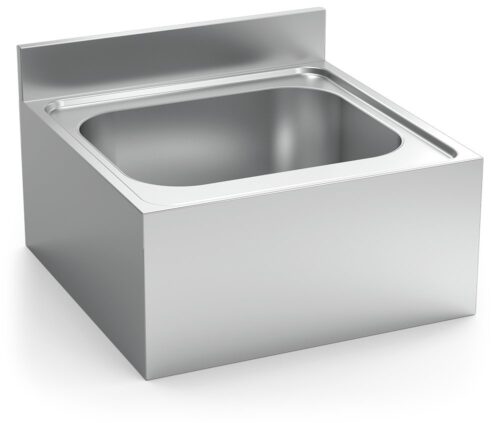 Fregadero inox colgante con faldón serie 600 1 cubeta Fricosmos 600x600 mm
