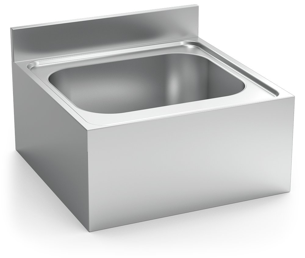 Fregadero inox colgante con faldón serie 700 1 cubeta Fricosmos 700x700 mm