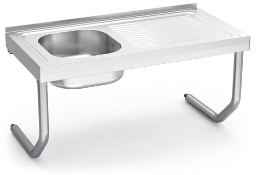 Fregadero inox colgante con palomillas serie 500 1 cubeta 1 escurridor derecha Fricosmos 800x500 mm