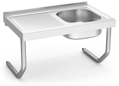 Fregadero inox colgante con palomillas serie 500 1 cubeta 1 escurridor izquierda Fricosmos 800x500 mm