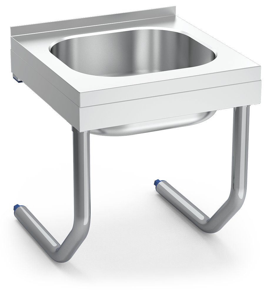 Fregadero inox colgante con palomillas serie 500 1 cubeta Fricosmos 450x450 mm