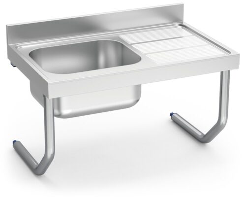 Fregadero inox colgante con palomillas serie 600 1 cubeta 1 escurridor derecha Fricosmos 1000x600 mm