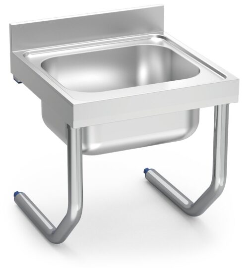 Fregadero inox colgante con palomillas serie 600 1 cubeta Fricosmos 600x600 mm