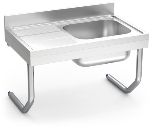 Fregadero inox colgante con palomillas serie 700 1 cubeta 1 escurridor izquierda Fricosmos 1000x700 mm