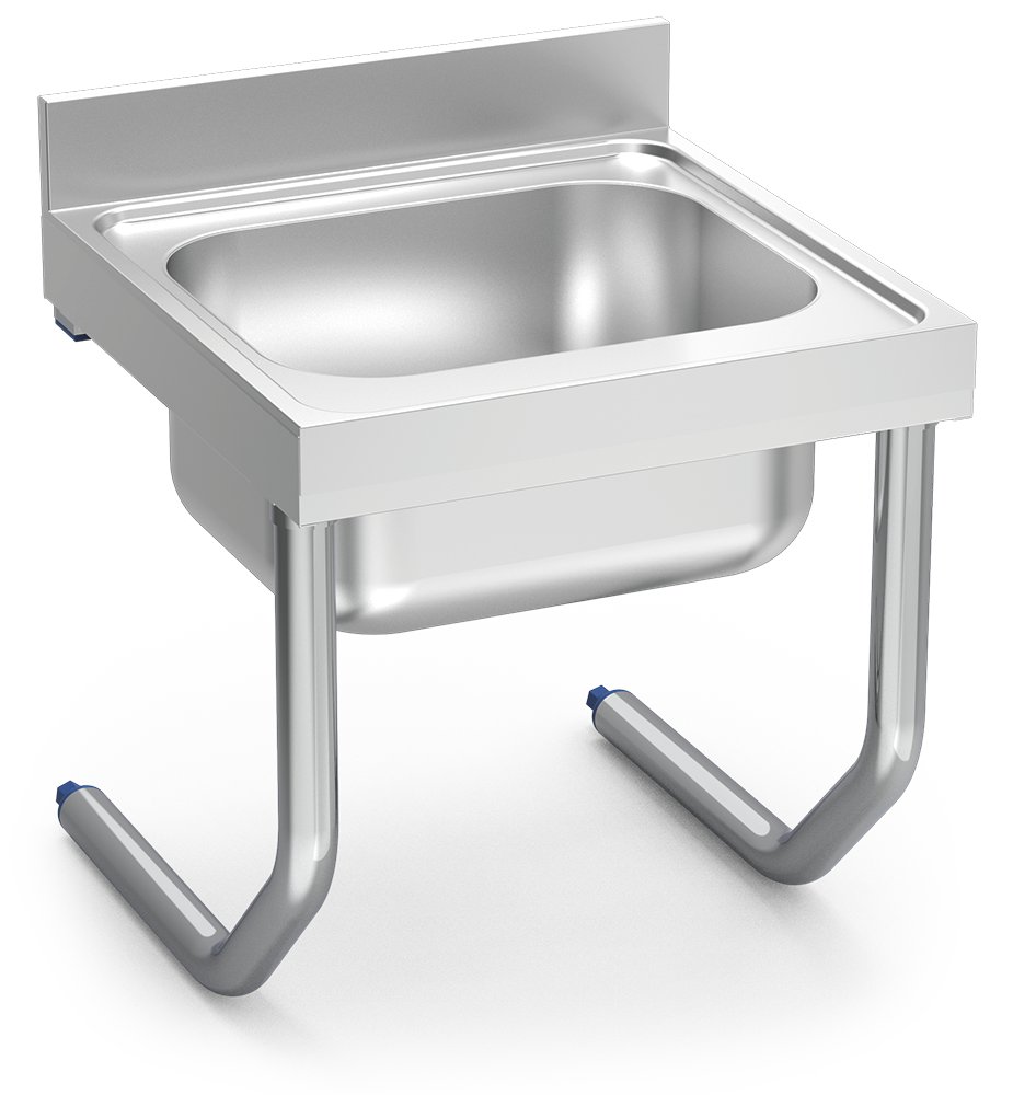 Fregadero inox colgante con palomillas serie 700 1 cubeta Fricosmos 700x700 mm