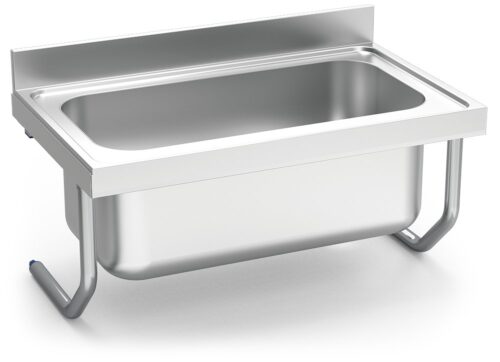 Fregadero inox colgante con palomillas serie 700 1 cubeta gran capacidad Fricosmos 1000x700 mm