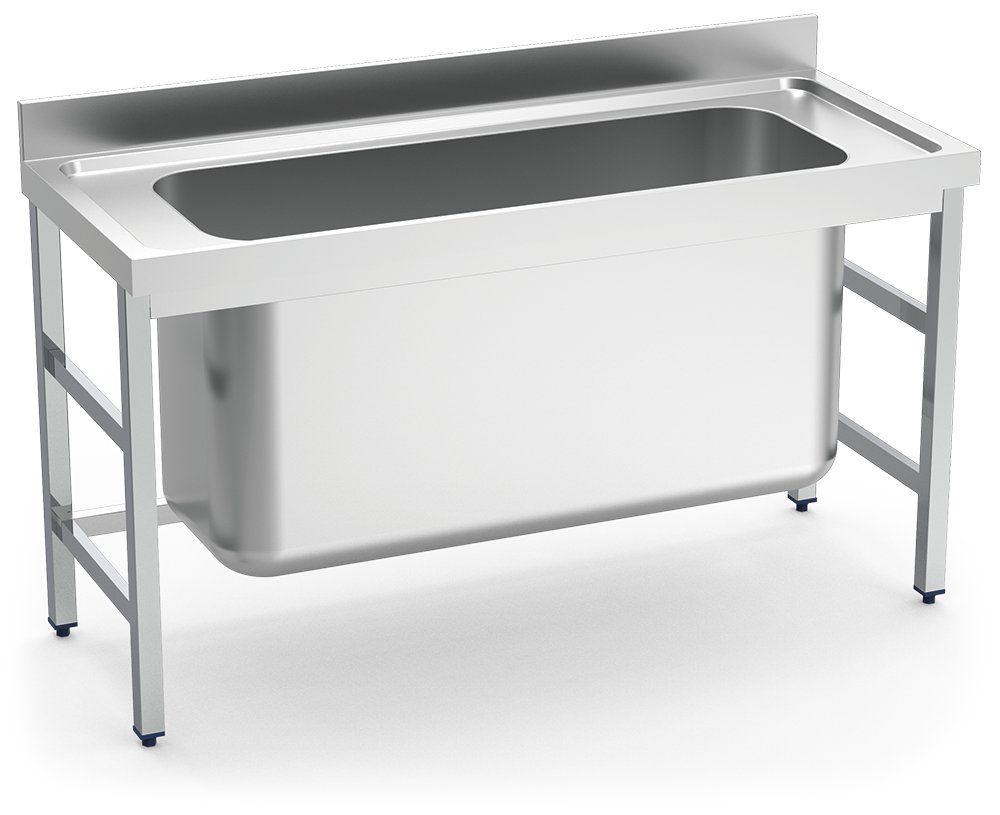 Fregadero inox de capacidad extra grande 1 cubeta Fricosmos 1500x600 mm
