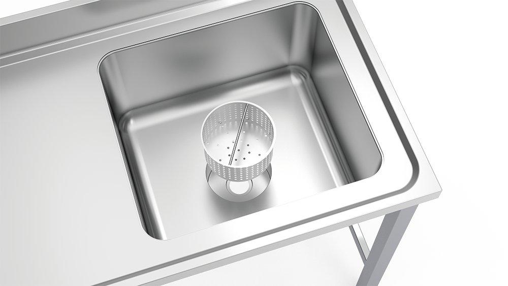 Fregadero inox especial para escayolas cubeta a derecha Fricosmos