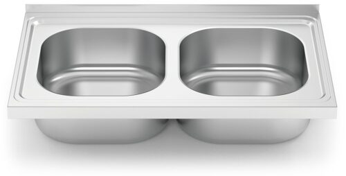 Fregadero inox para acoplar a mueble serie 500 2 cubetas Fricosmos 800x500 mm