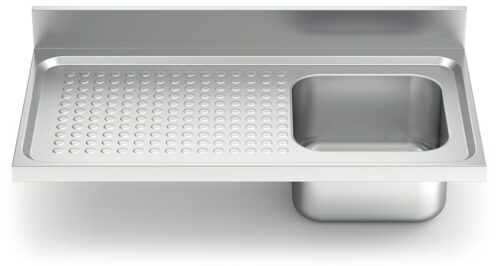 Fregadero inox para acoplar a mueble serie 550 1 cubeta 1 escurridor izquierda Fricosmos 1000x550 mm