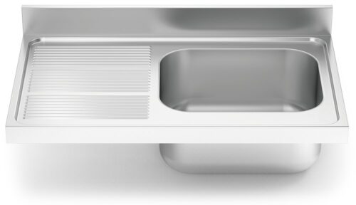 Fregadero inox para acoplar a mueble serie 700 1 cubeta 1 escurridor izquierda Fricosmos 1000x700 mm