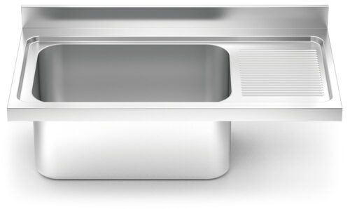 Fregadero inox para acoplar a mueble serie 700 1 cubeta gran capacidad 1 escurridor derecha Fricosmos 1300x700 mm