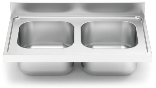 Fregadero inox para acoplar a mueble serie 700 2 cubetas Fricosmos 1000x700 mm