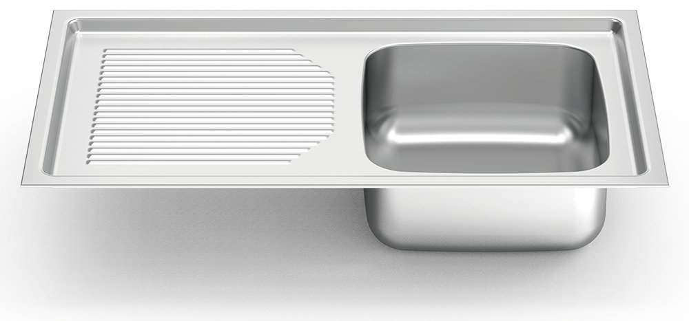 Fregadero inox para encastrar serie 500 1 cubeta 1 escurridor reversible Fricosmos 900x510 mm