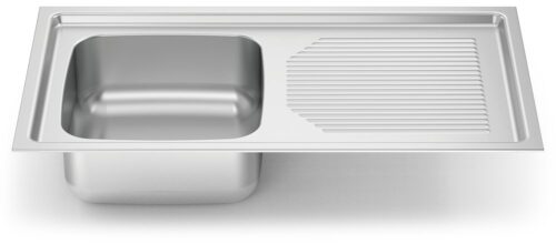 Fregadero inox para encastrar serie 500 1 cubeta 1 escurridor reversible Fricosmos 900x510 mm