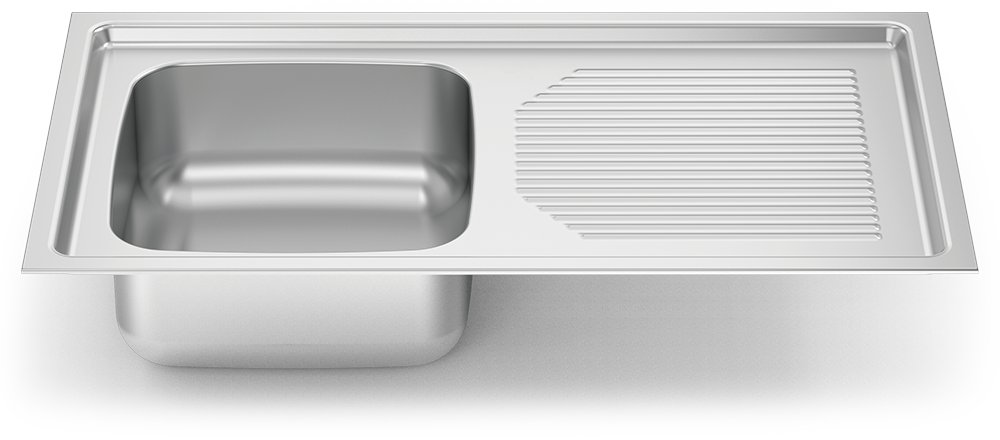 Fregadero inox para encastrar serie 500 1 cubeta 1 escurridor reversible Fricosmos 900x510 mm