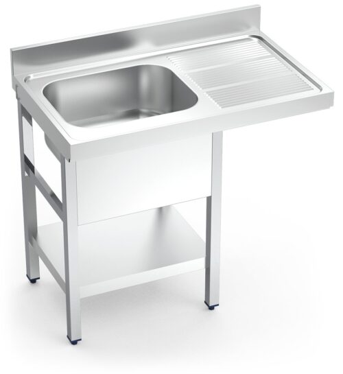 Fregadero inox para lavavajillas serie 600 1 cubeta 1 escurridor derecha Fricosmos 1200x600 mm