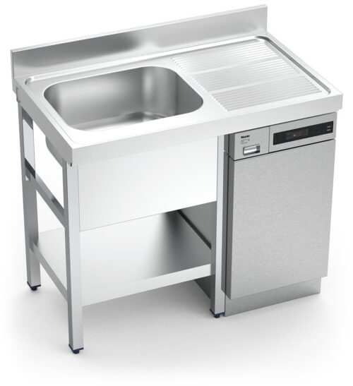 Fregadero inox para lavavajillas serie 700 1 cubeta 1 escurridor derecha Fricosmos 1200x700 mm