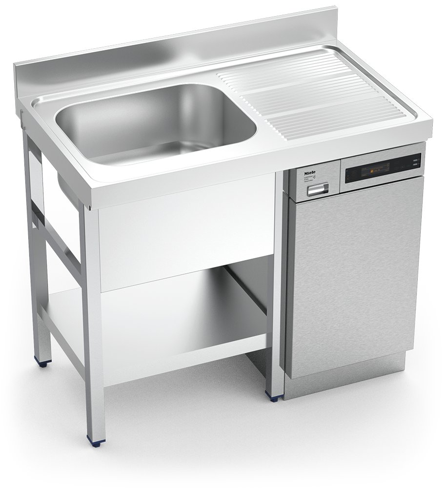 Fregadero inox para lavavajillas serie 700 1 cubeta 1 escurridor derecha Fricosmos 1200x700 mm