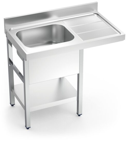 Fregadero inox para lavavajillas serie 700 1 cubeta 1 escurridor derecha Fricosmos 1200x700 mm