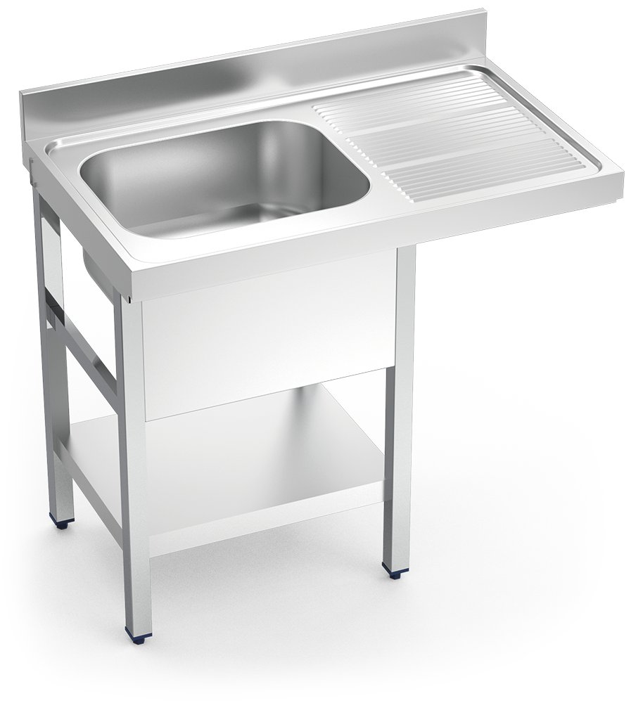 Fregadero inox para lavavajillas serie 700 1 cubeta 1 escurridor derecha Fricosmos 1200x700 mm