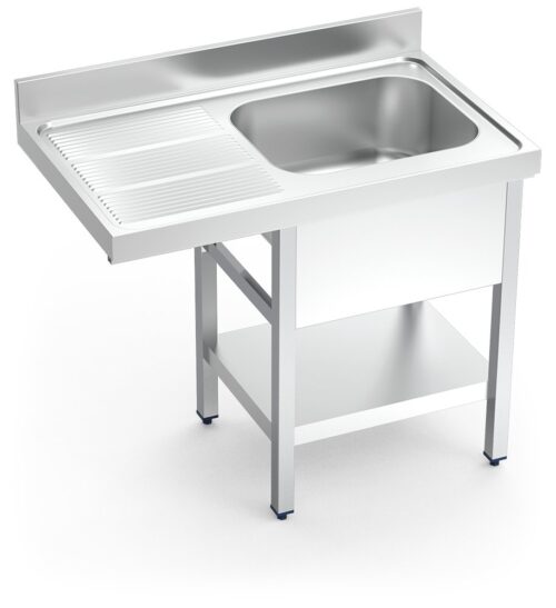 Fregadero inox para lavavajillas serie 700 1 cubeta 1 escurridor izquierda Fricosmos 1200x700 mm