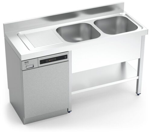 Fregadero inox para lavavajillas serie 700 2 cubetas 1 escurridor izquierda Fricosmos 1600x700 mm