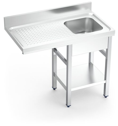 Fregadero inox para lavavasos serie 550 1 cubeta 1 escurridor izquierda Fricosmos 1000x550 mm