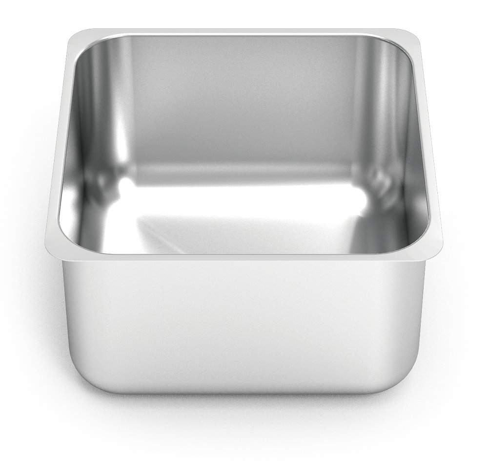 Fregadero inox rectangular para soldar Fricosmos 370x340x145 mm