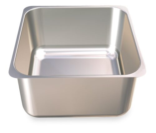 Dibujo técnico: Fregadero inox rectangular soldado a mesa Fricosmos 400x400x250 mm