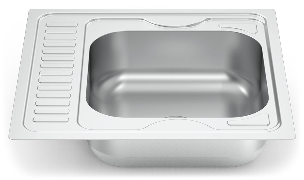 Fregadero para encastrar con escurridor reversible Serie 6.6 Compact Fricosmos 600x600 mm