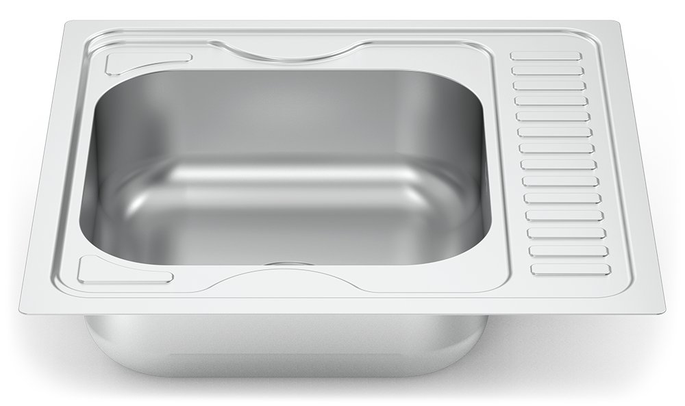 Fregadero para encastrar con escurridor reversible Serie 6.6 Compact Fricosmos 600x600 mm