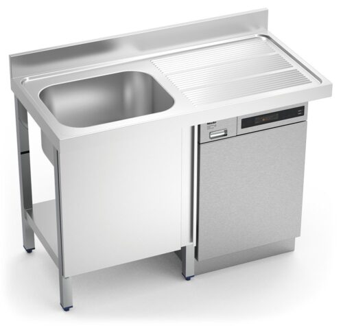 Fregadero para lavavajillas con puerta 1 cubeta escurridor derecha 1200x600 mm Fricosmos 1200x600 mm