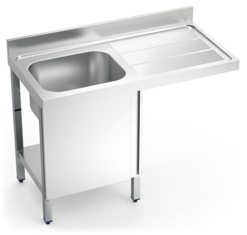 Fregadero para lavavajillas con puerta 1 cubeta escurridor derecha 1200x600 mm Fricosmos 1200x600 mm
