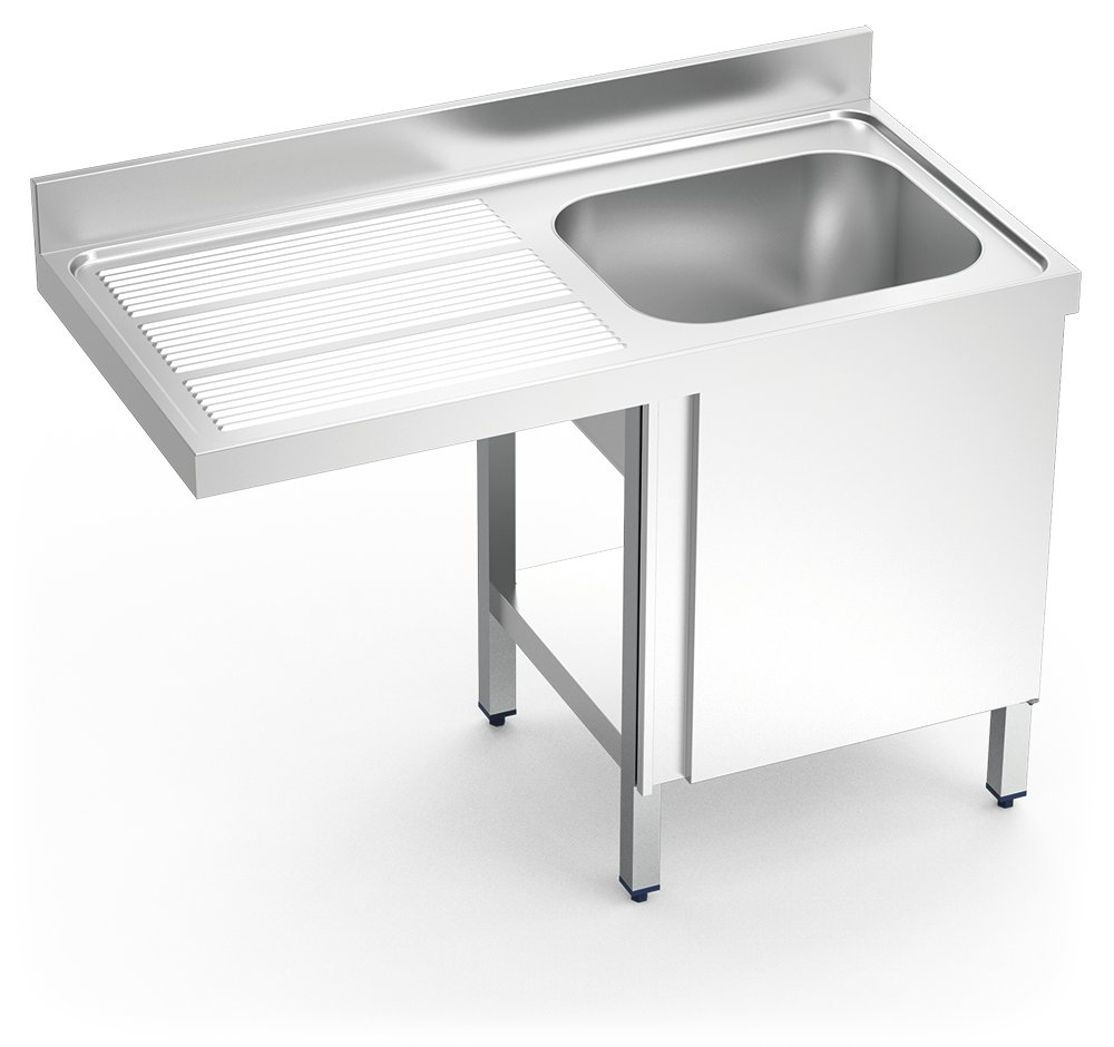 Fregadero para lavavajillas con puerta 1 cubeta escurridor izquierda 1200x600 mm Fricosmos 1200x600 mm