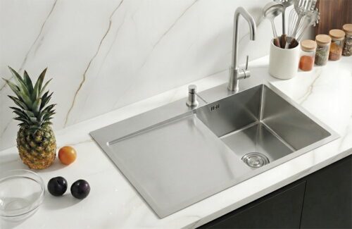 Fregadero Serie Urban 1 cubeta escurridor izquierdo 730x500x220 mm Fricosmos