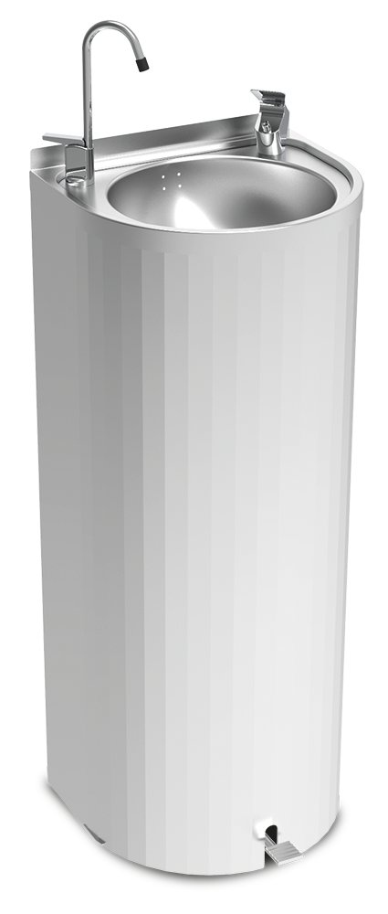 Fuente de columna inox de pedal Fricosmos