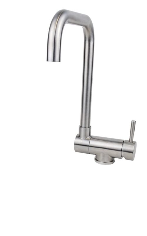 Grifo abatible de acero inoxidable para fregadero bajo ventana Fricosmos 225x245 mm
