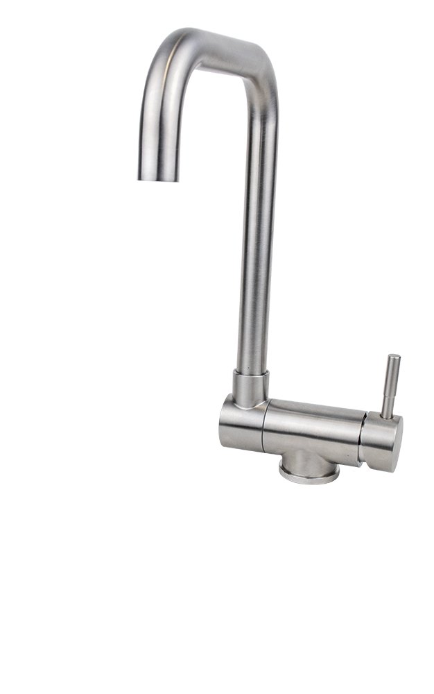 Grifo abatible de acero inoxidable para fregadero bajo ventana Fricosmos 225x245 mm