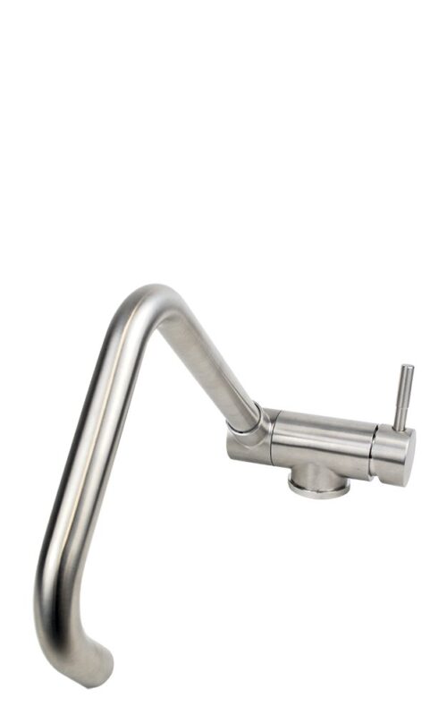 Grifo abatible de acero inoxidable para fregadero bajo ventana Fricosmos 225x245 mm