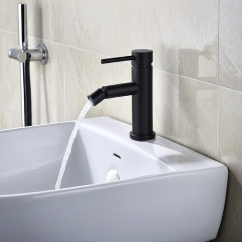 Grifo bidé inoxidable Serie Vega BK Fricosmos 150x80 mm
