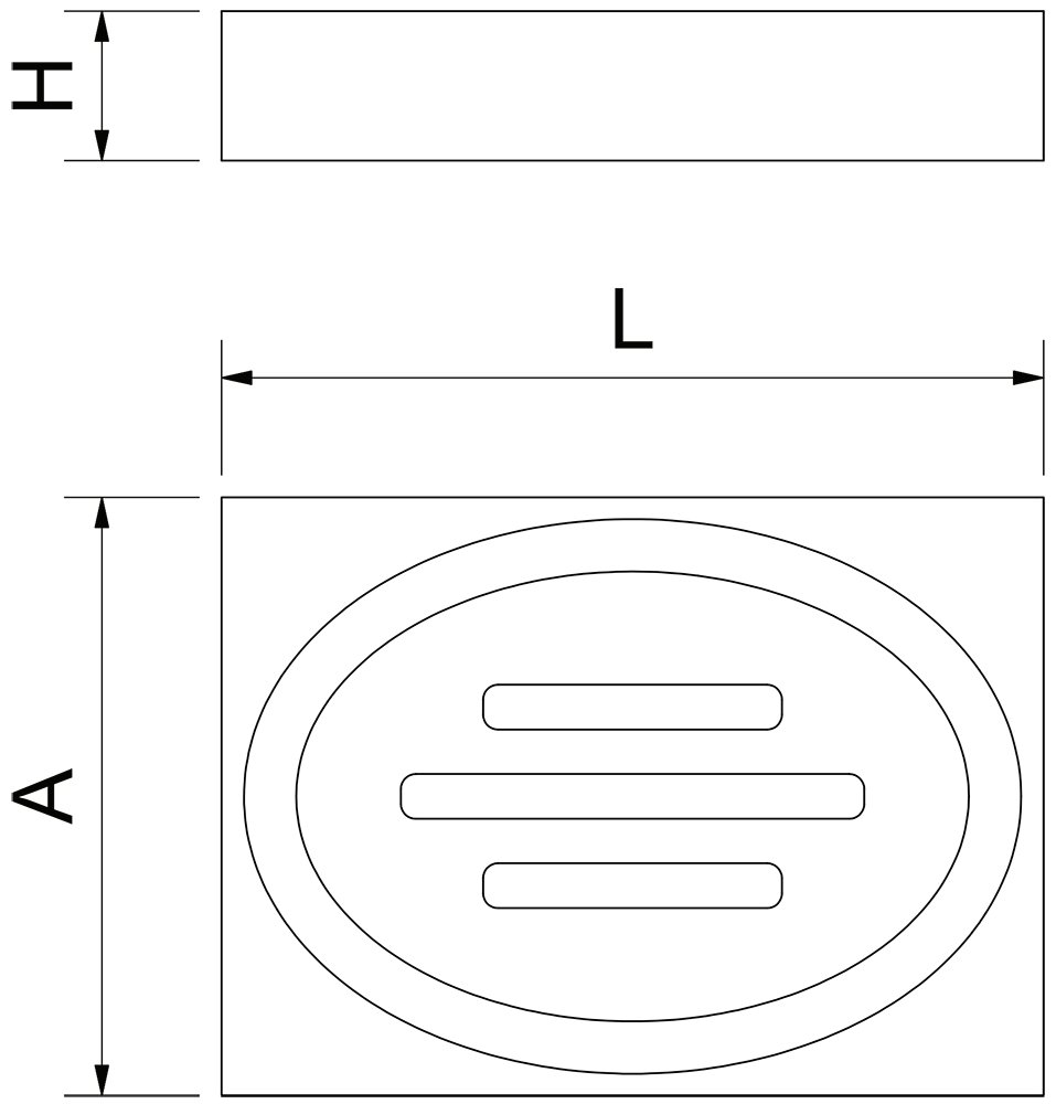 Dibujo técnico: Jabonera de polietileno Fricosmos blanco