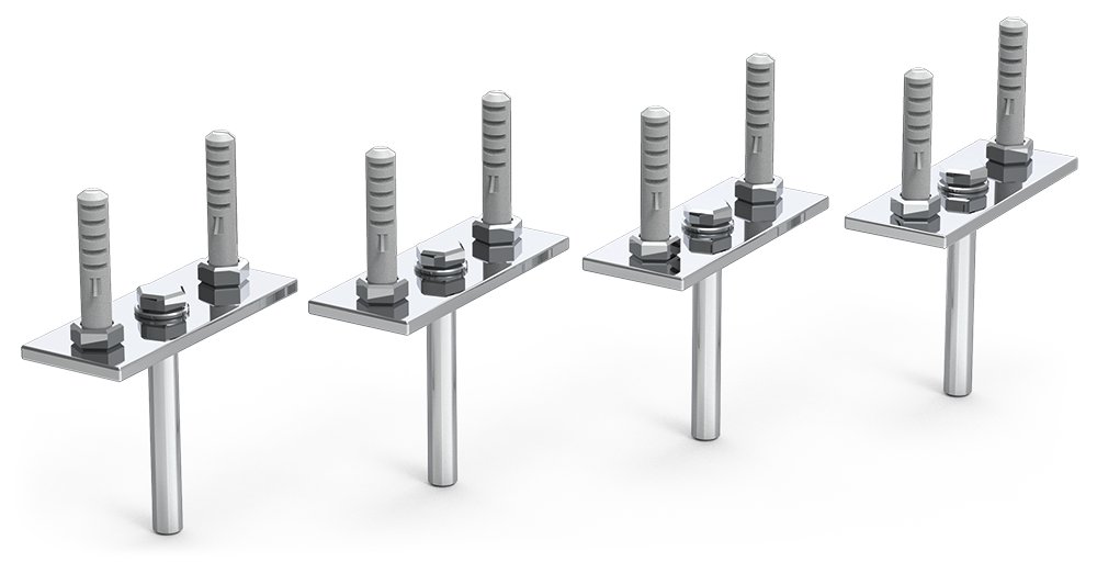Kit de fijación a techo para estanterías suspendidas (4 unidades) Fricosmos