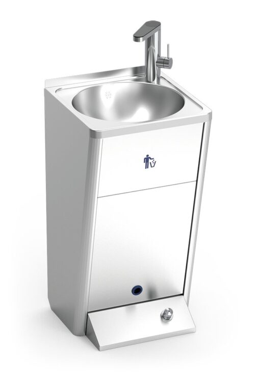 Lavamanos autónomo portátil inox con agua caliente instantánea Serie GO Fricosmos